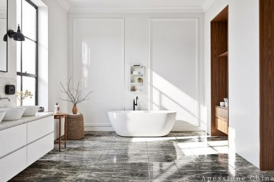 black Marble marble top bathtub shower