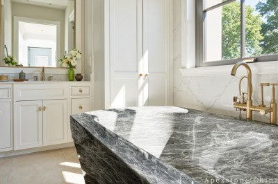 black Marble marble top bathtub shower