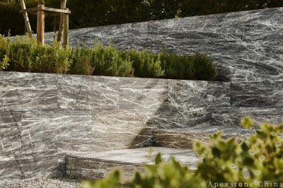 stacked stone veneer Marble slabs exterior wall