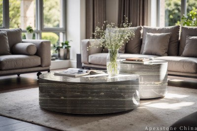 real black Quartzite coffee table