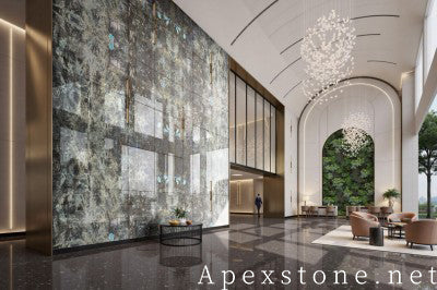 3/4 inch black Granite wall office