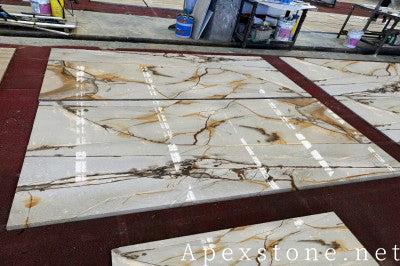 polished Blue Roma Quartzite wall panels