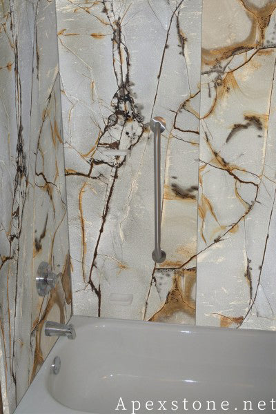 polished Blue Roma Quartzite wall panels