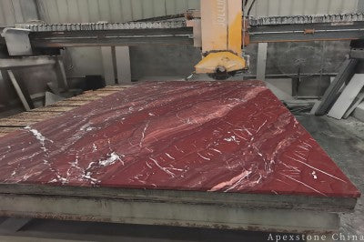 Waterfall Bordeaux Red Marble benchtops