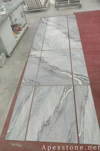 thin Bruce Grey Marble floor tiles