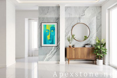 small grey Marble wall entry hall