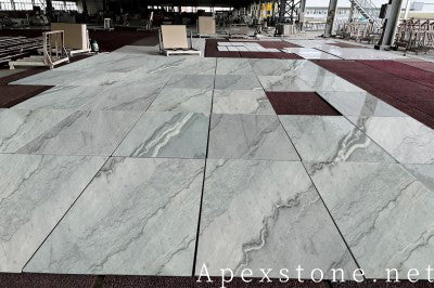 thin Bruce Grey Marble floor tiles