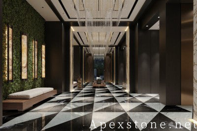 2x4 Bruce Grey Marble medallion