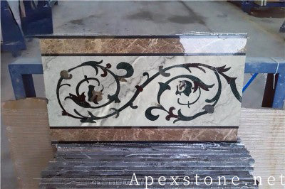 2x4 Bruce Grey Marble medallion