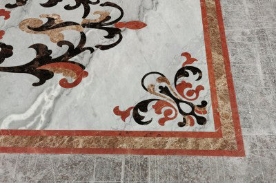 2x4 Bruce Grey Marble medallion