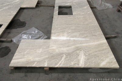 3/4 inch Bulgari Blue Marble island countertops