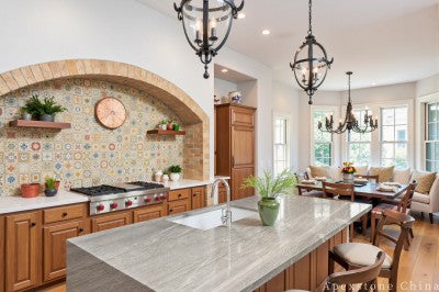 3/4 inch Bulgari Blue Marble island countertops