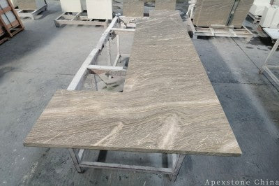 3/4 inch Bulgari Blue Marble island countertops