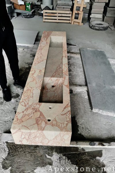 carved cream Marble sinks