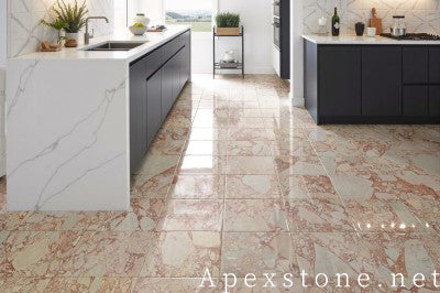cream Bulgari Pink Marble floors