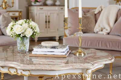 small cream Marble coffee table