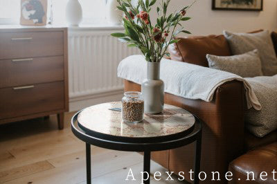 genuine cream Marble side table