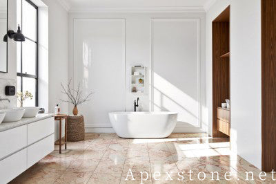 cream Bulgari Pink Marble floors