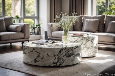 inlay white Marble coffee table