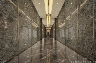 12 x 12 brown Marble wall office