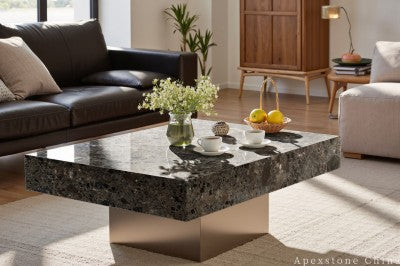 48 round brown Marble cocktail table