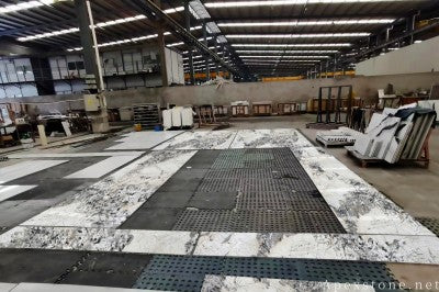 3x6 Butterfly Golden Flower Granite wall panels