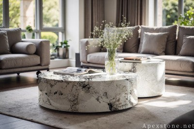 small beige Granite coffee table