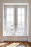 contemporary white quartz window frames