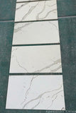 solid Calacatta Ethereal White quartz wall tiles