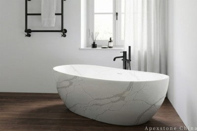 10mm white quartz tile shower floor