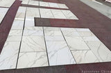 solid Calacatta Ethereal White quartz wall tiles