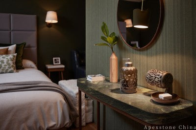 mid century green Quartzite nightstand