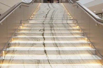 3/4 inch white Quartzite floor mall
