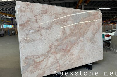 3/4 inch Calacatta Rosa Marble hearth