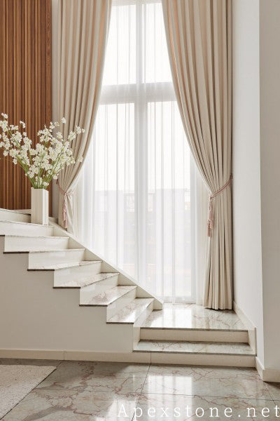 900x600 pink Marble floor staircase