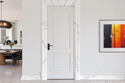 synthetic white quartz door frames