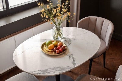 large white Marble coffee table