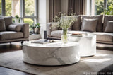 large white Marble coffee table