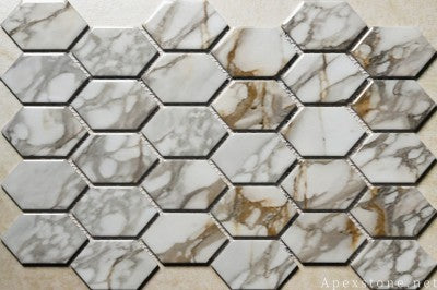 prefab Calacata Oro Marble floor tiles
