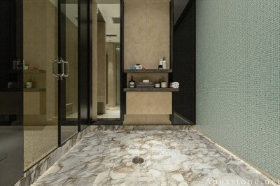 prefab Calacata Oro Marble floor tiles