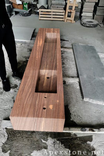 25x19 vanity top red Marble sinks