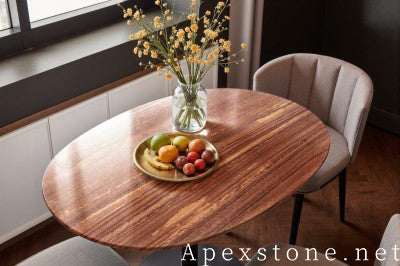 antique red Marble coffee table