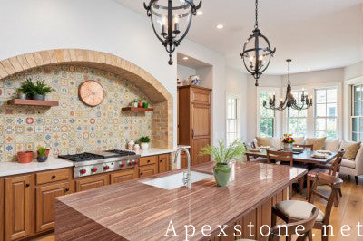 Prefabricated Cannes Red Marble island countertops