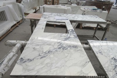 Cartier Arabescato stone white Marble slabs