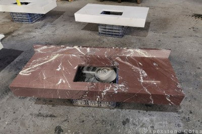 Cartier Red Quartzite slabs