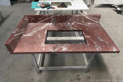 Cartier Red Quartzite slabs