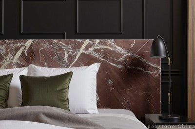 round red Quartzite nightstand