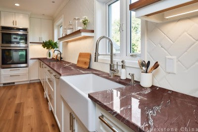 Cartier Red red Quartzite kichen countertops
