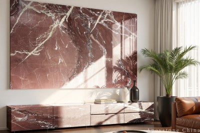 small red Quartzite top TV Stands