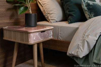 antique red Quartzite nightstand
